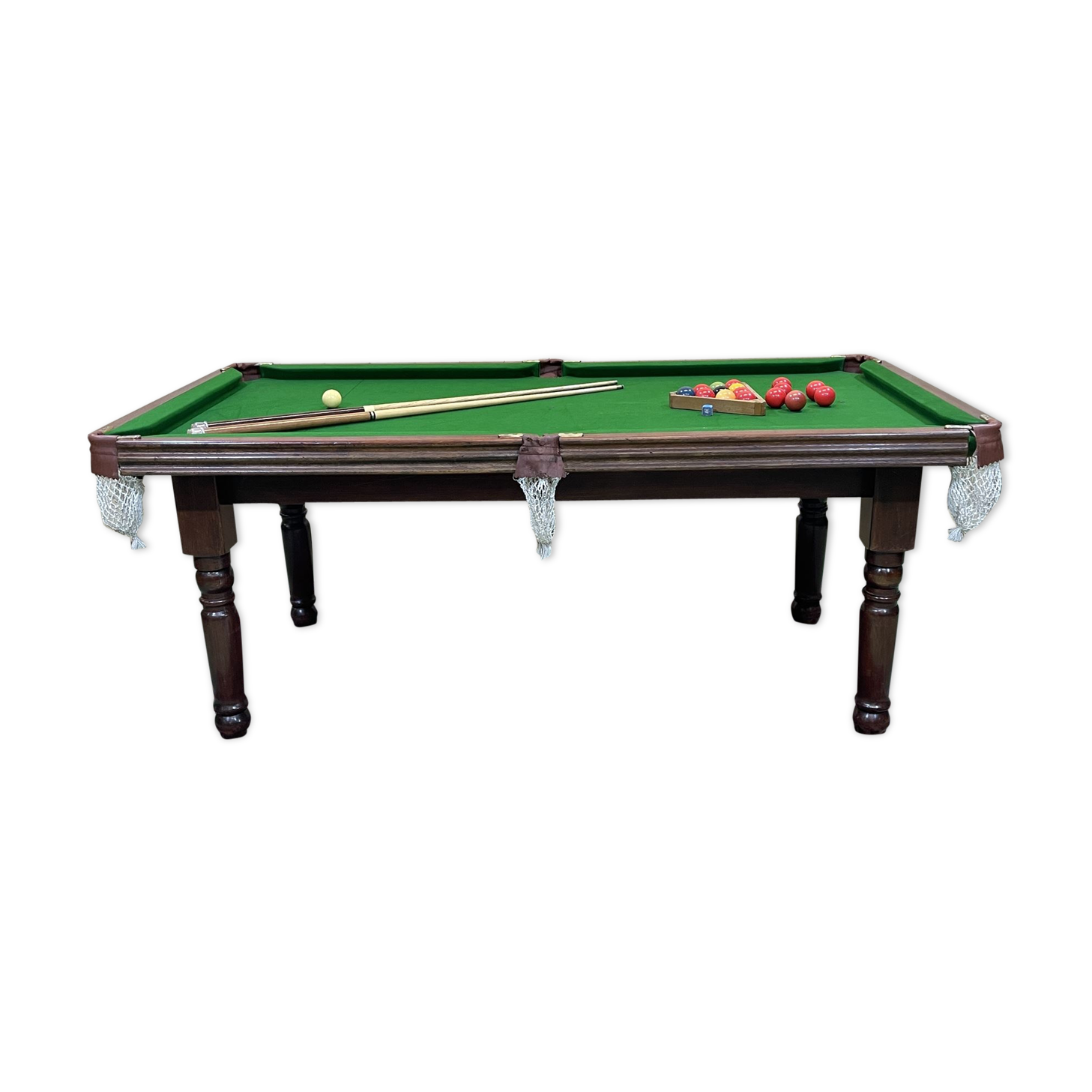 English billiards of the 1950s in mahogany