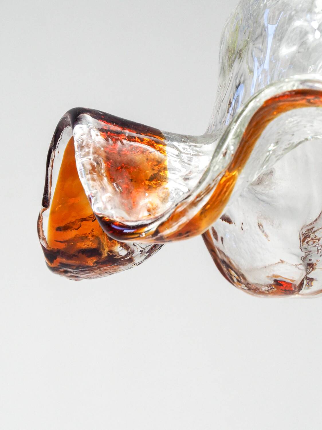 Glass pendant light, vintage, 1960