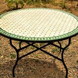 Table zellige ronde de 130 cm