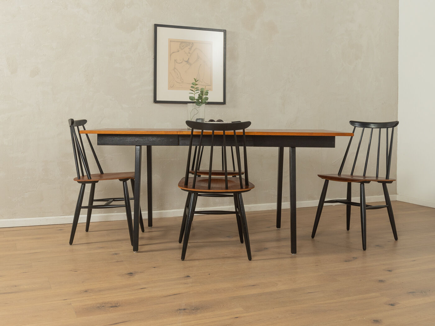 1960s dining table, Ilmari Tapiovaara, ASKO