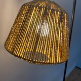 Floor lamp with magazine rack and shelf 50's