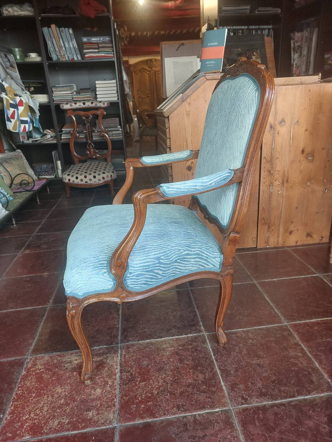 Restored Louis XV queen's armchair