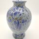 Flame blue baluster vase signed Roy