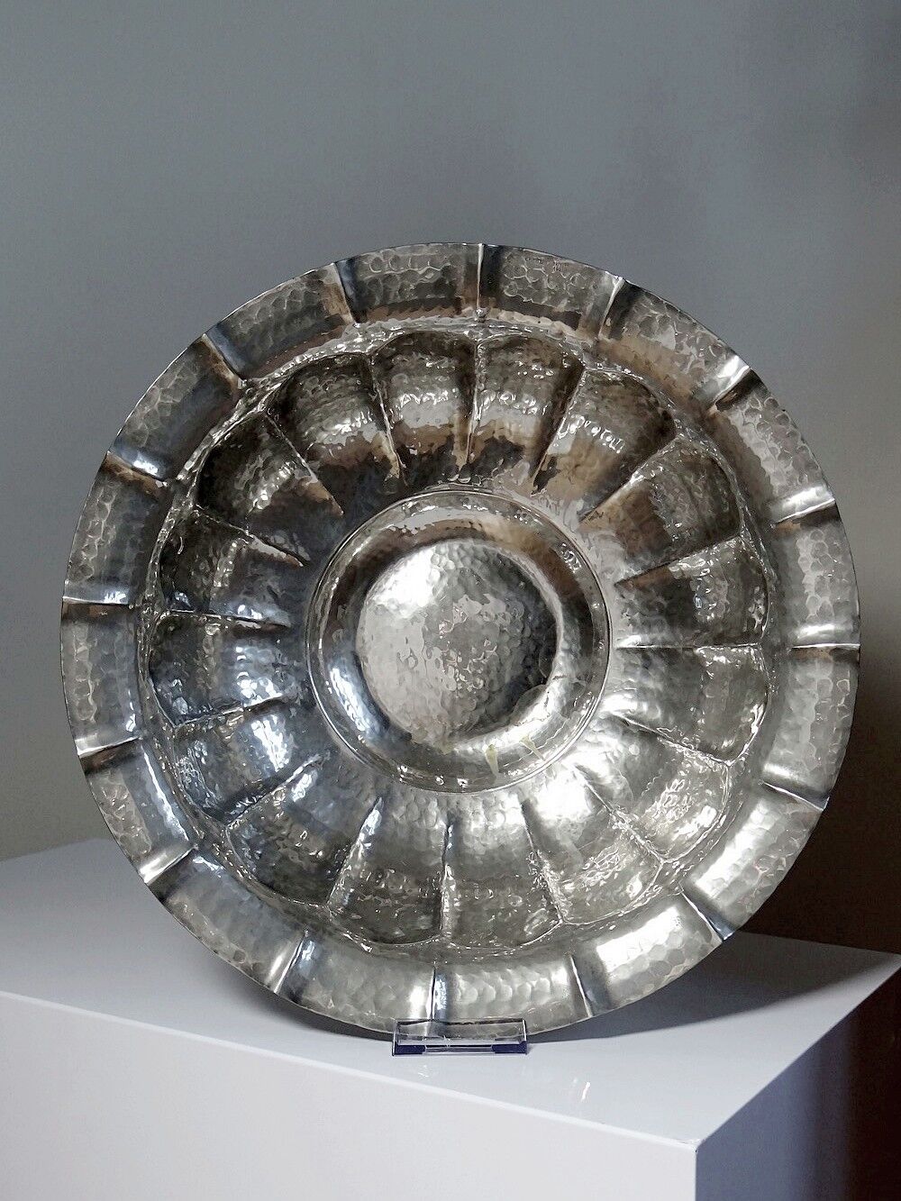 Coupe, Olri Italie vintage Année 50 Silver plated martelée