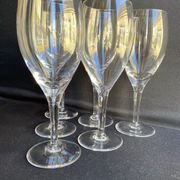 Red wine glasses
