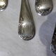 6 vintage silver plated soup spoons with hallmarks