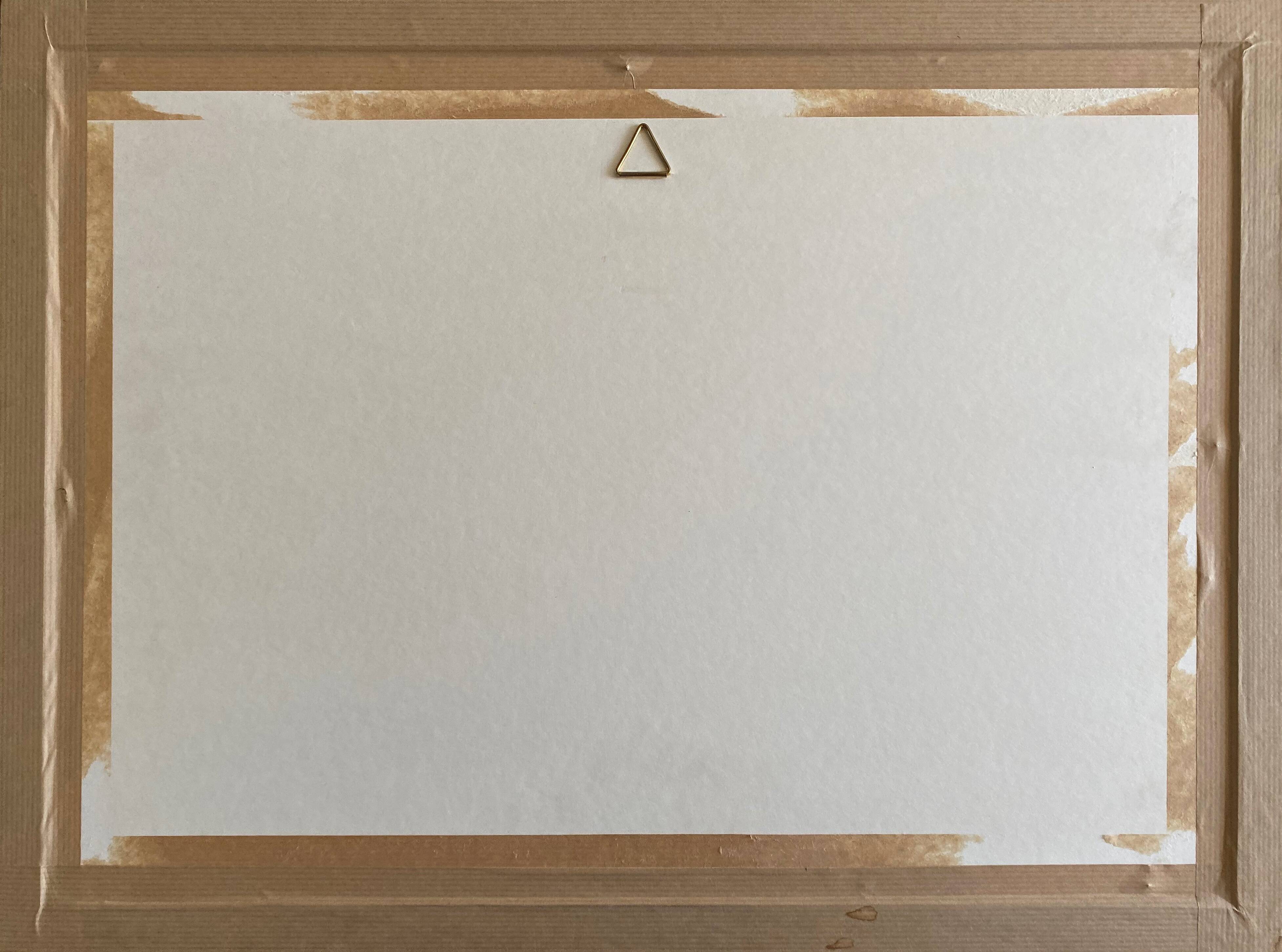 Painting Beautiful Neapolitan Gouache animated Boats (XX°) with inlaid frame