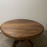 Pedestal Table With Bandeau In Walnut From The Early 20th Century