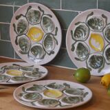 Assiettes à huîtres en faïence de Belon