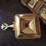 Large bronze hand candle holder