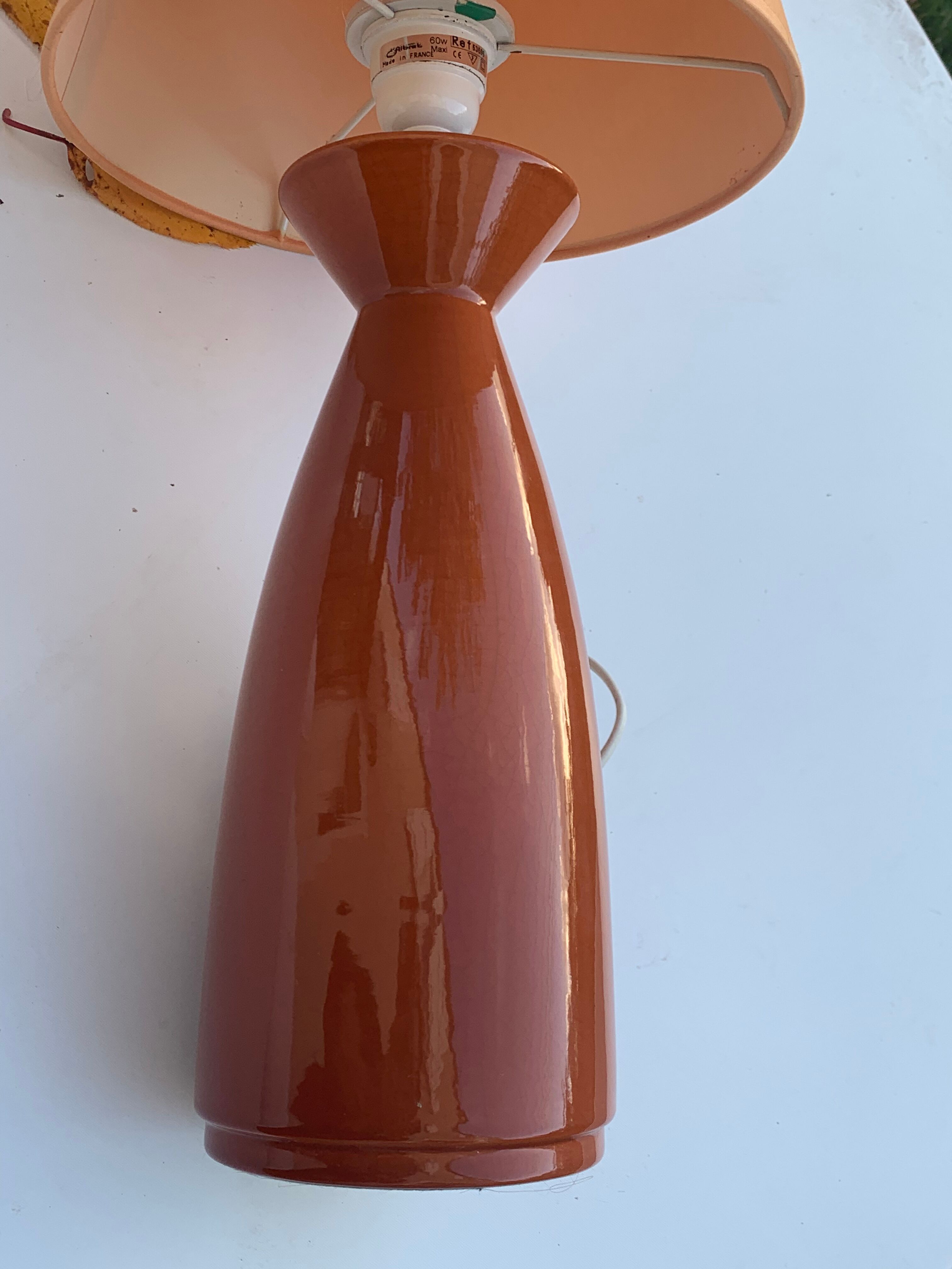 Albret lamp in ceramic glazed terracota vintage and design