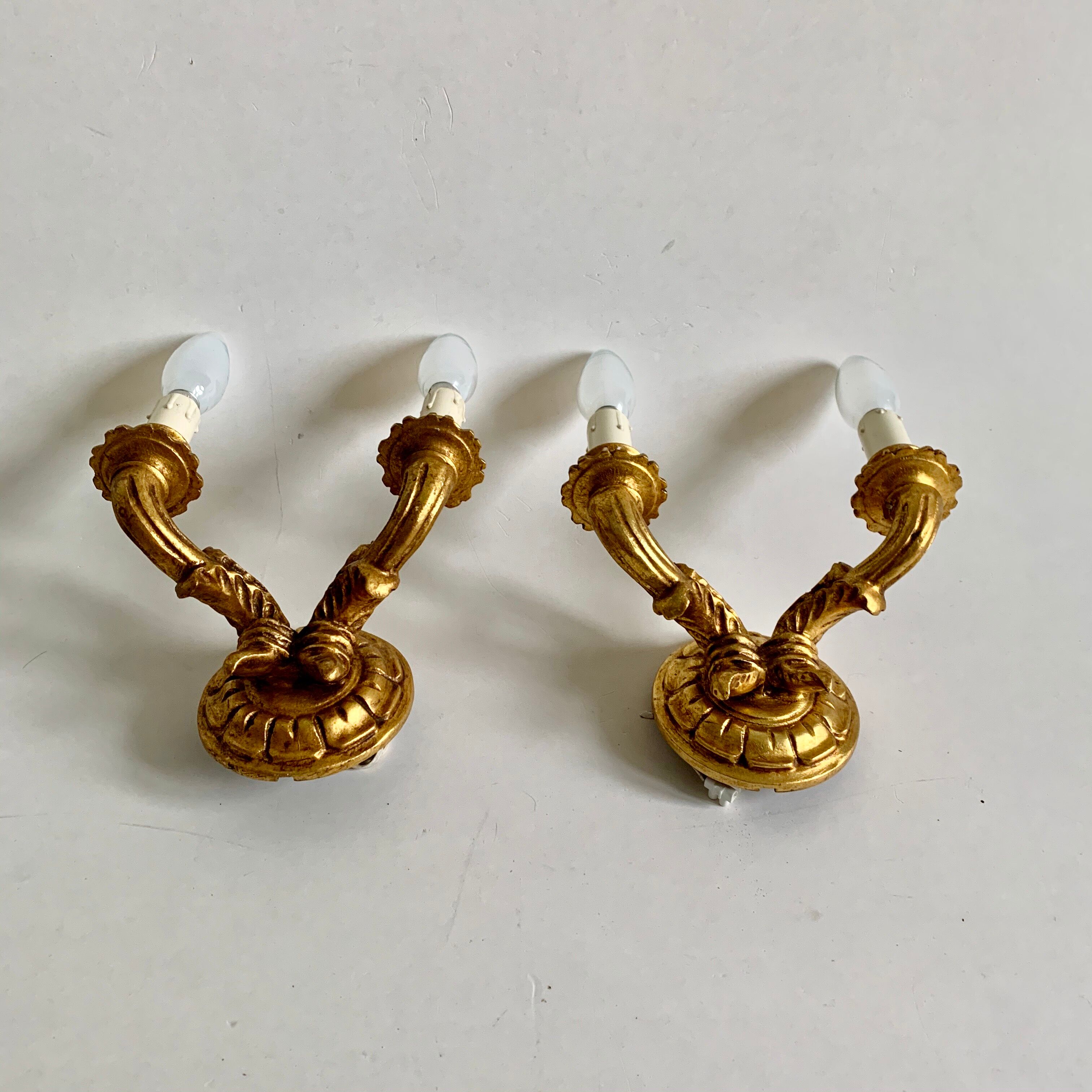 Pair of wall lamps, 1960s