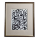 Screenprint after Jean Dubuffet framed under glass 24 cm by 31 cm