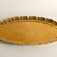 Hollywood Regency Large Oval Brass Tray by Firma Lars Holmström, Sweden 1940's