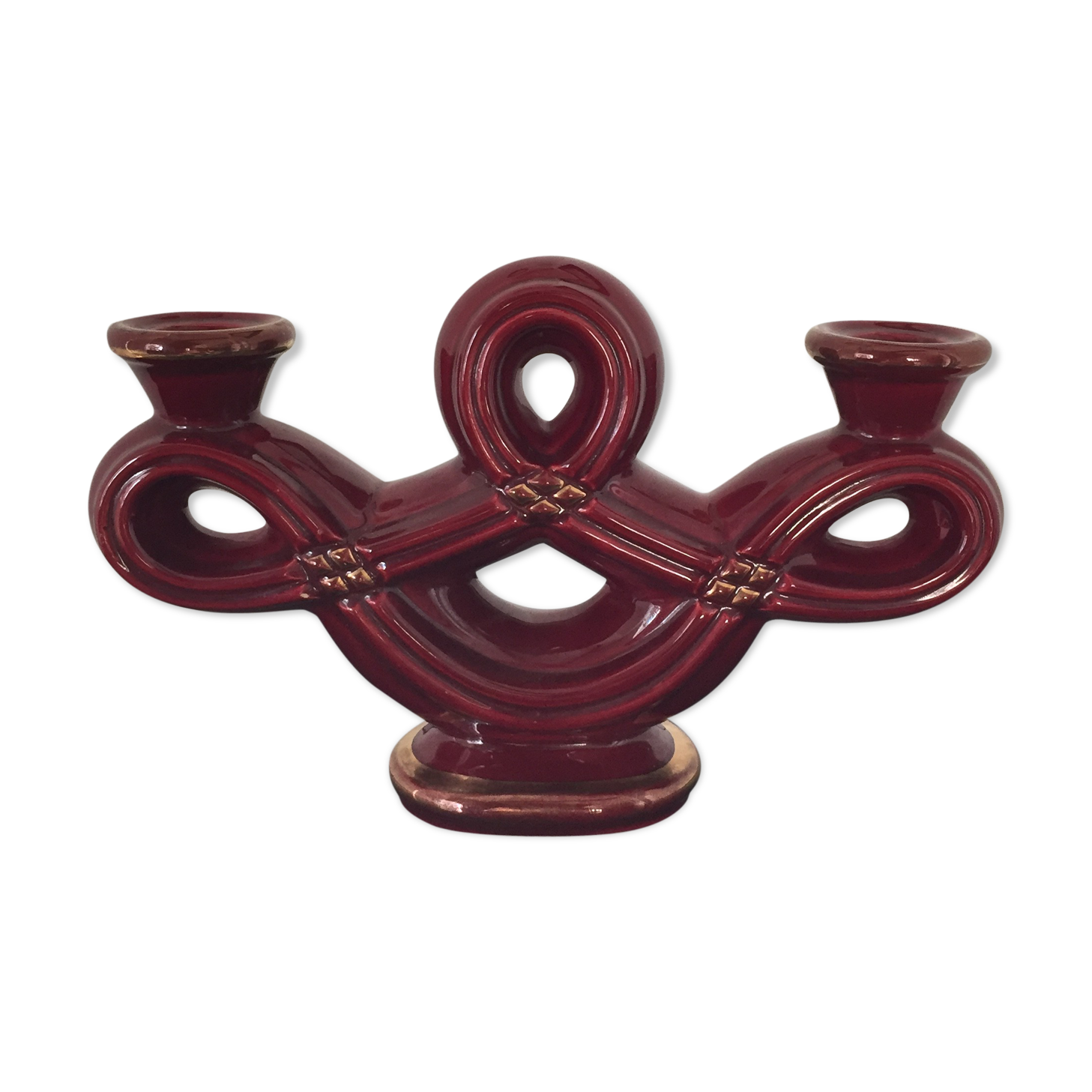 Candle grenat candlestick
