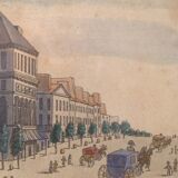 View of the Porte St. Martin from the Boulevard and the Theatre