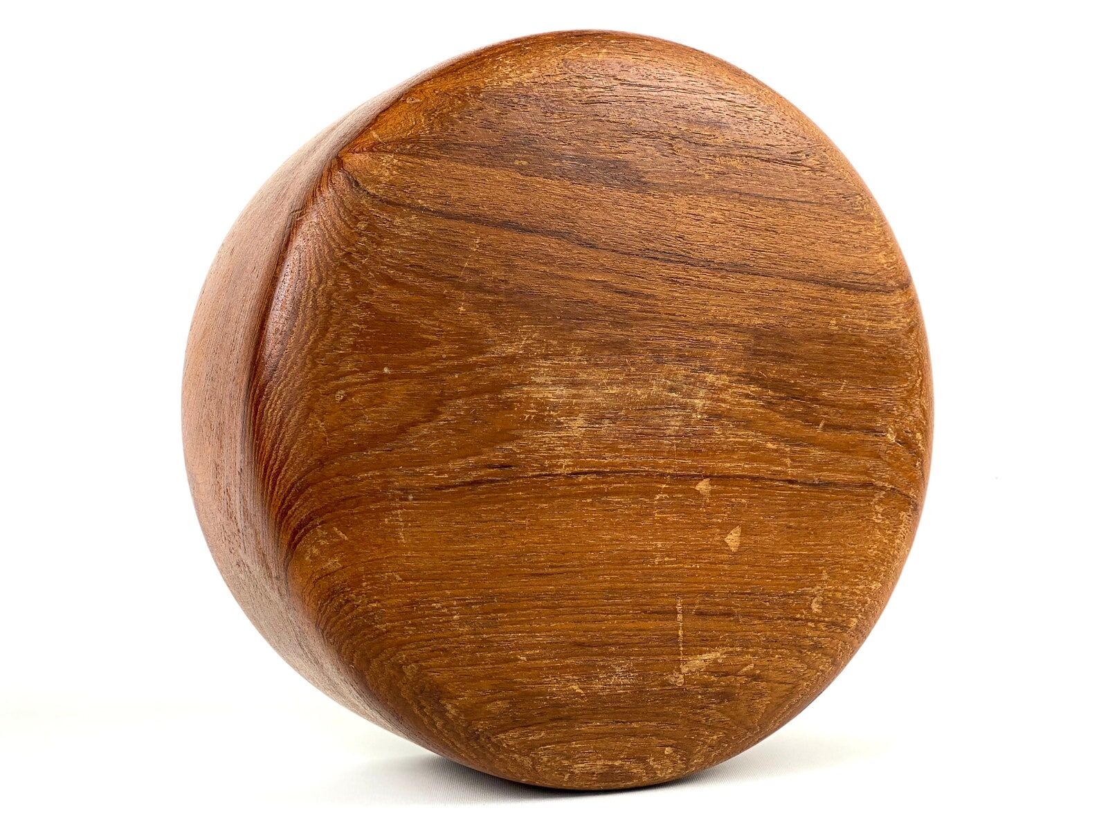 Mid Century Solid Teak Bowl, Danish Design, Vintage Fruit Bowl