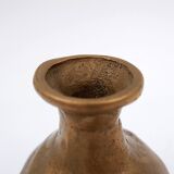 Vase soliflore brutaliste en laiton