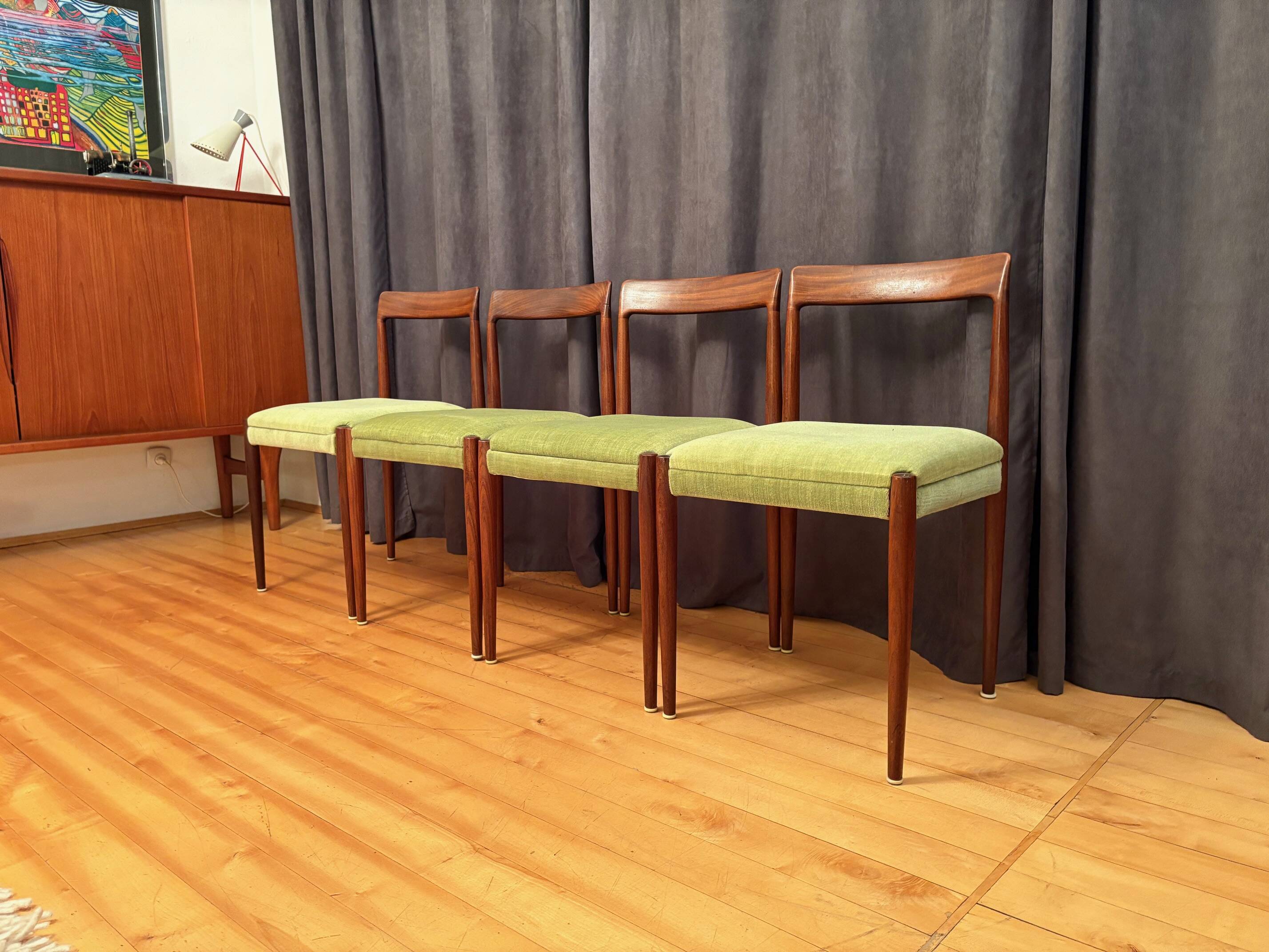 Set of four Lübke chairs, Germany, 1960s
