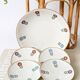 Set of 4 coasters + 1 plate, Winterling Bavaria porcelain, 1960s