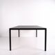 HAY T12 dining table – black linoleum – black aluminium frame