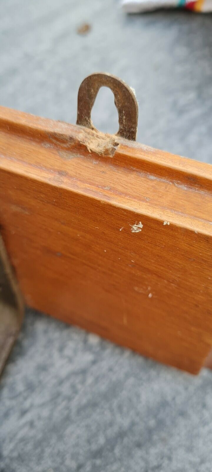 Vintage wooden and metal hook