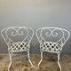 Pair of wrought iron armchairs 413003