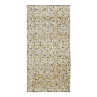 Tapis vintage anatolien turc fait à la main 204 cm x 97 cm