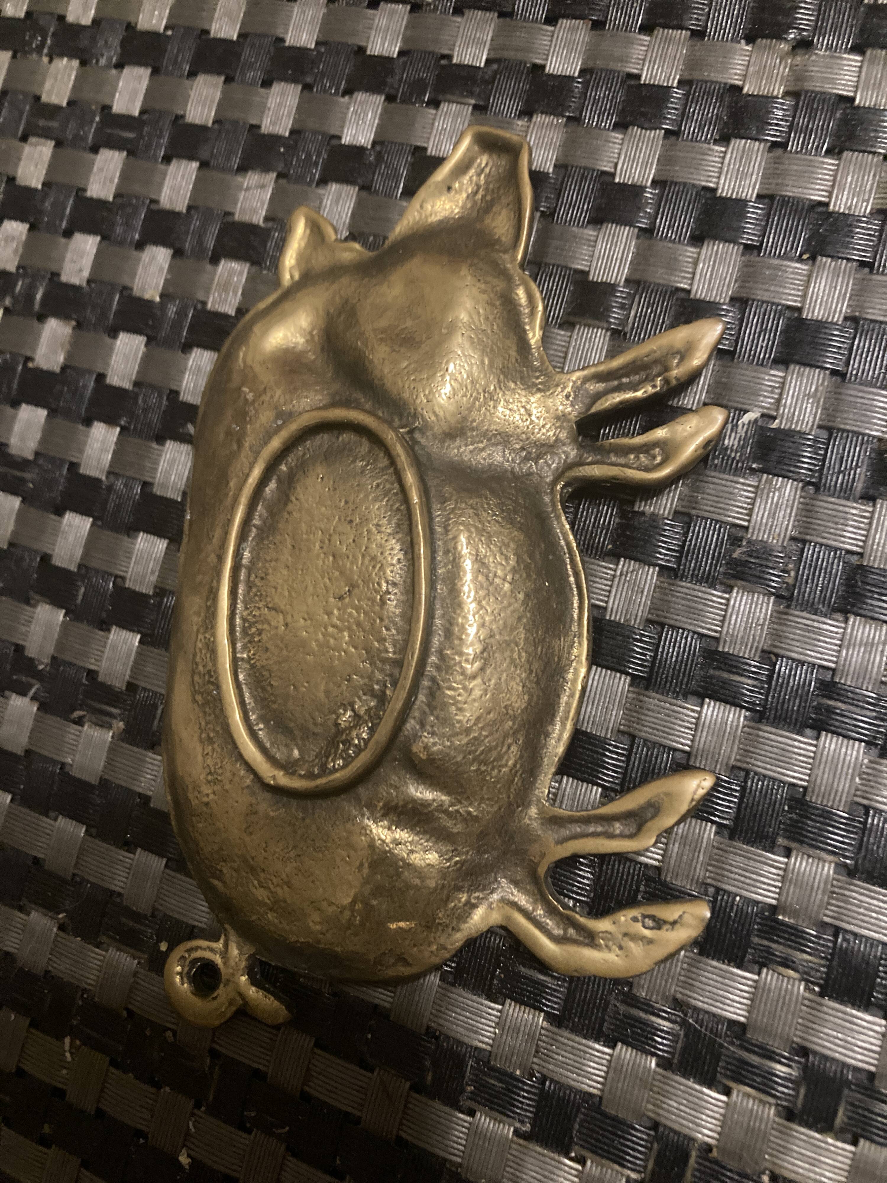 Antique brass ashtray