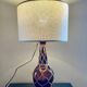 Vintage rattan glass lamp