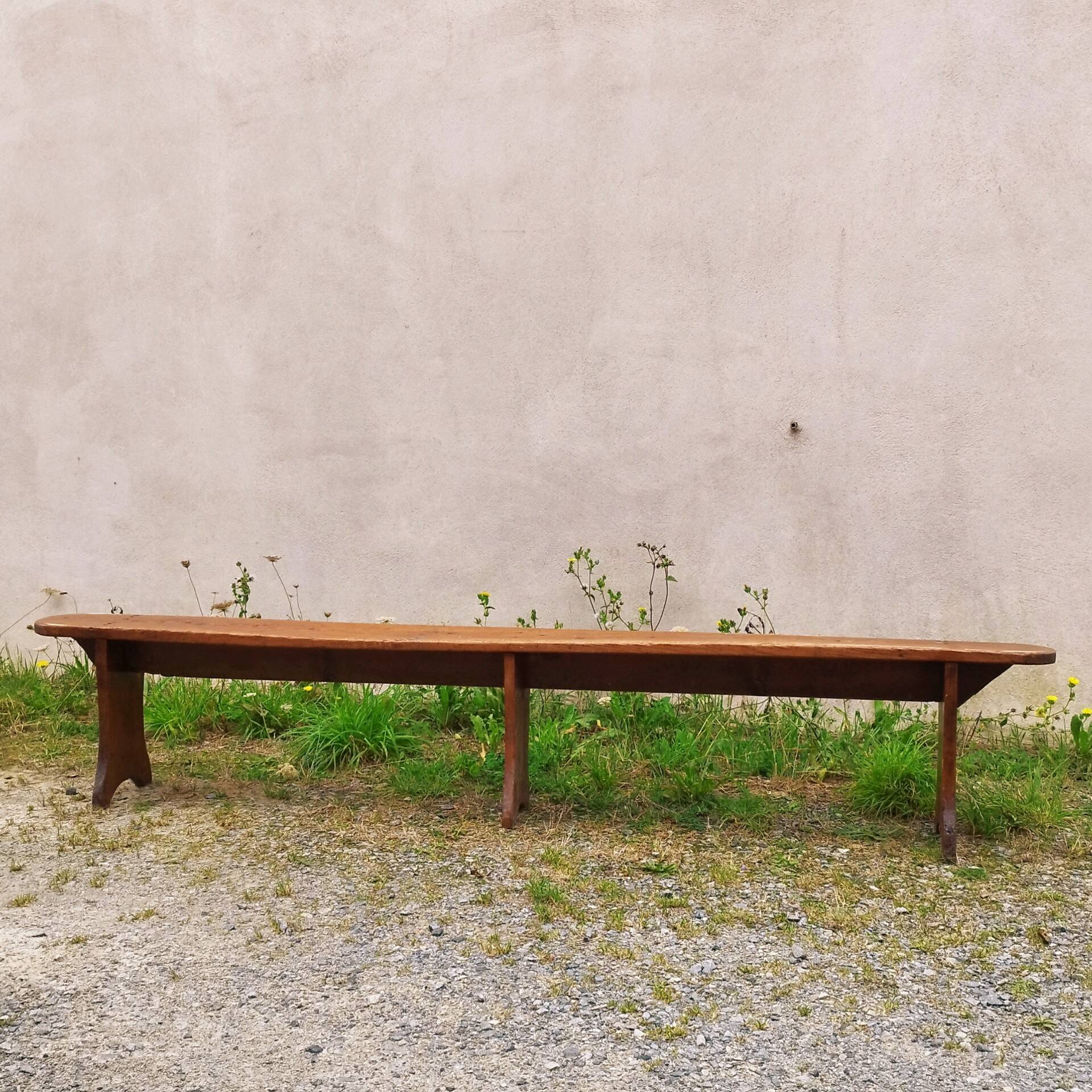 Old authentic vintage wooden farm bench No.1