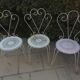 Set of 4 wrought iron garden chairs
