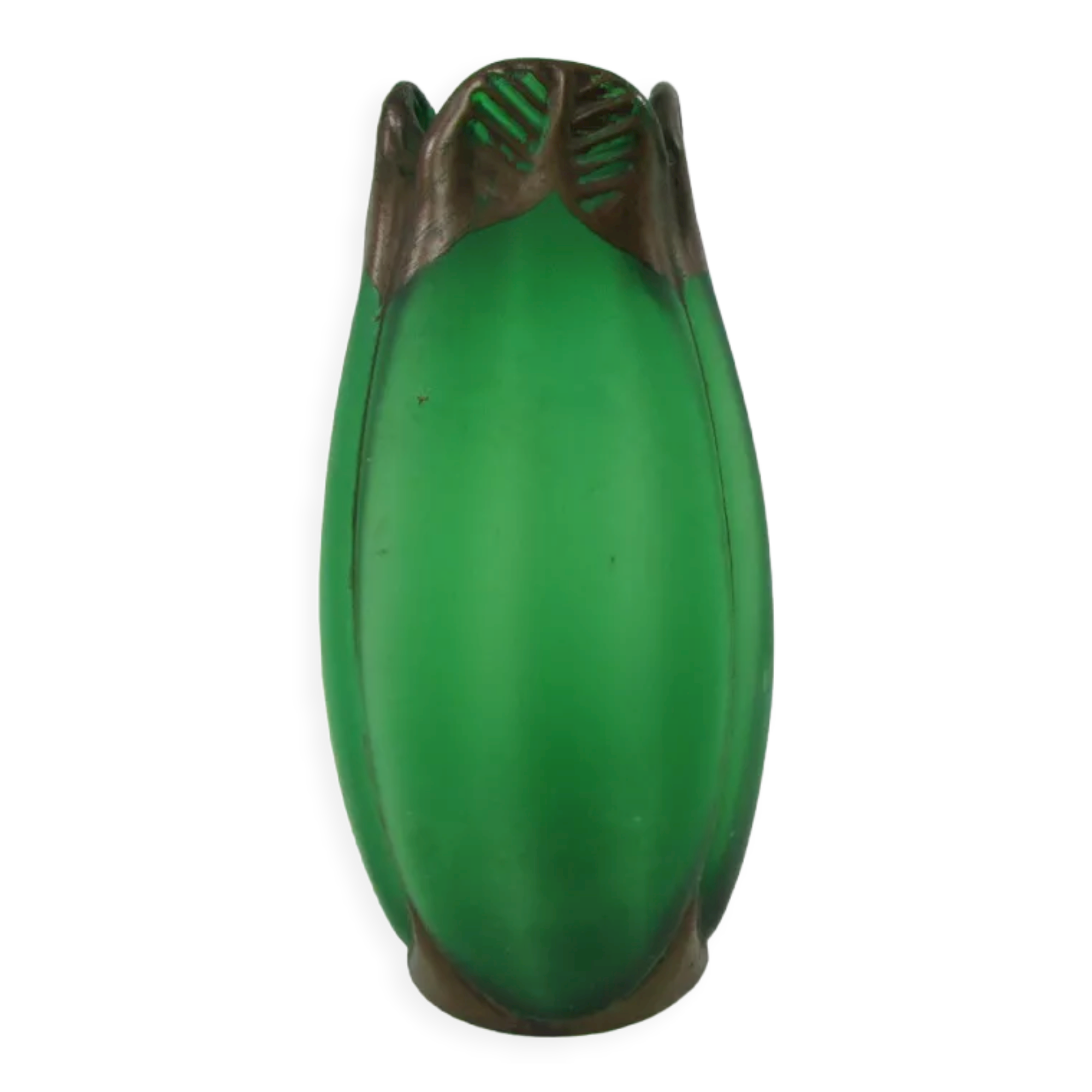 Tulip vase in art deco glass paste
