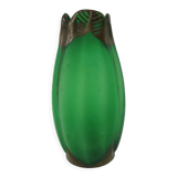 Tulip vase in art deco glass paste