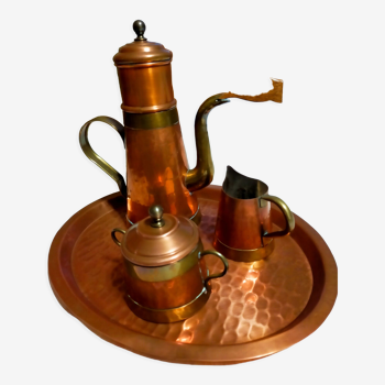 Copper milk and sugar pot coffee maker