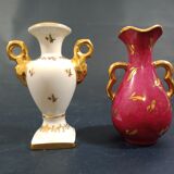 2 miniature porcelain vases from Limoges