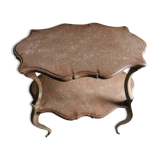 Table gueridon double plateau