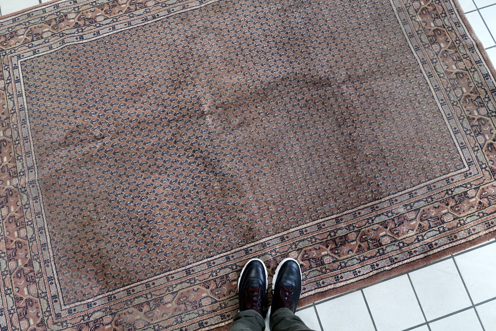 Tapis Seraband indien vintage en laine fait main – 170 x 237 cm - 1C1034