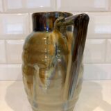 Enamelled stoneware pitcher from the 1950s