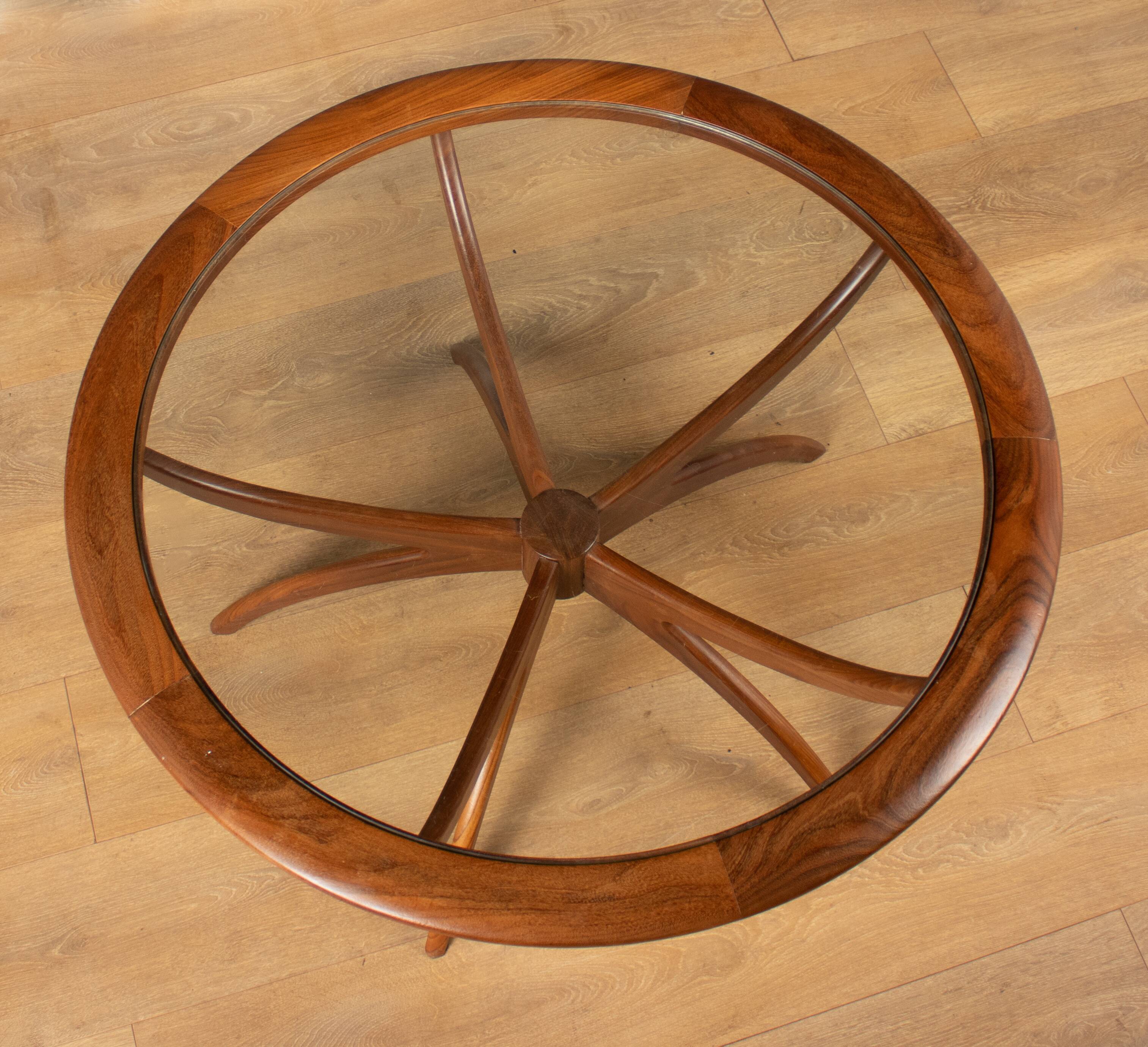 G plan astro spider teak & glass coffee table 1960