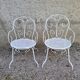 Paire de fauteuil en fer blanc ancien