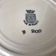 set of 4 dessert plates blue flowers Saint-Amand years 30-40