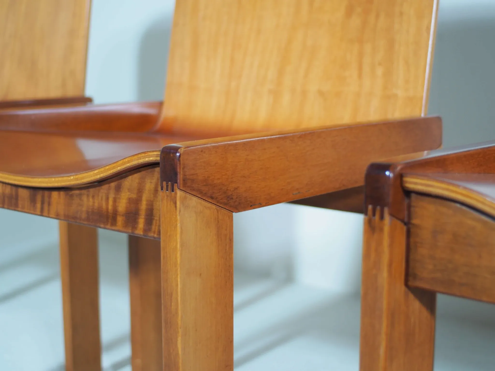 Dining Chairs Attributed to Afra and Tobia Scarpa for Molteni, Set of 4