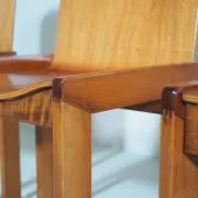 Dining Chairs Attributed to Afra and Tobia Scarpa for Molteni, Set of 4