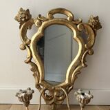 Antique candle holder mirror