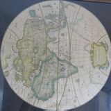 1970s Maison Jansen Campaign Style Coffee Table World Atlas Map