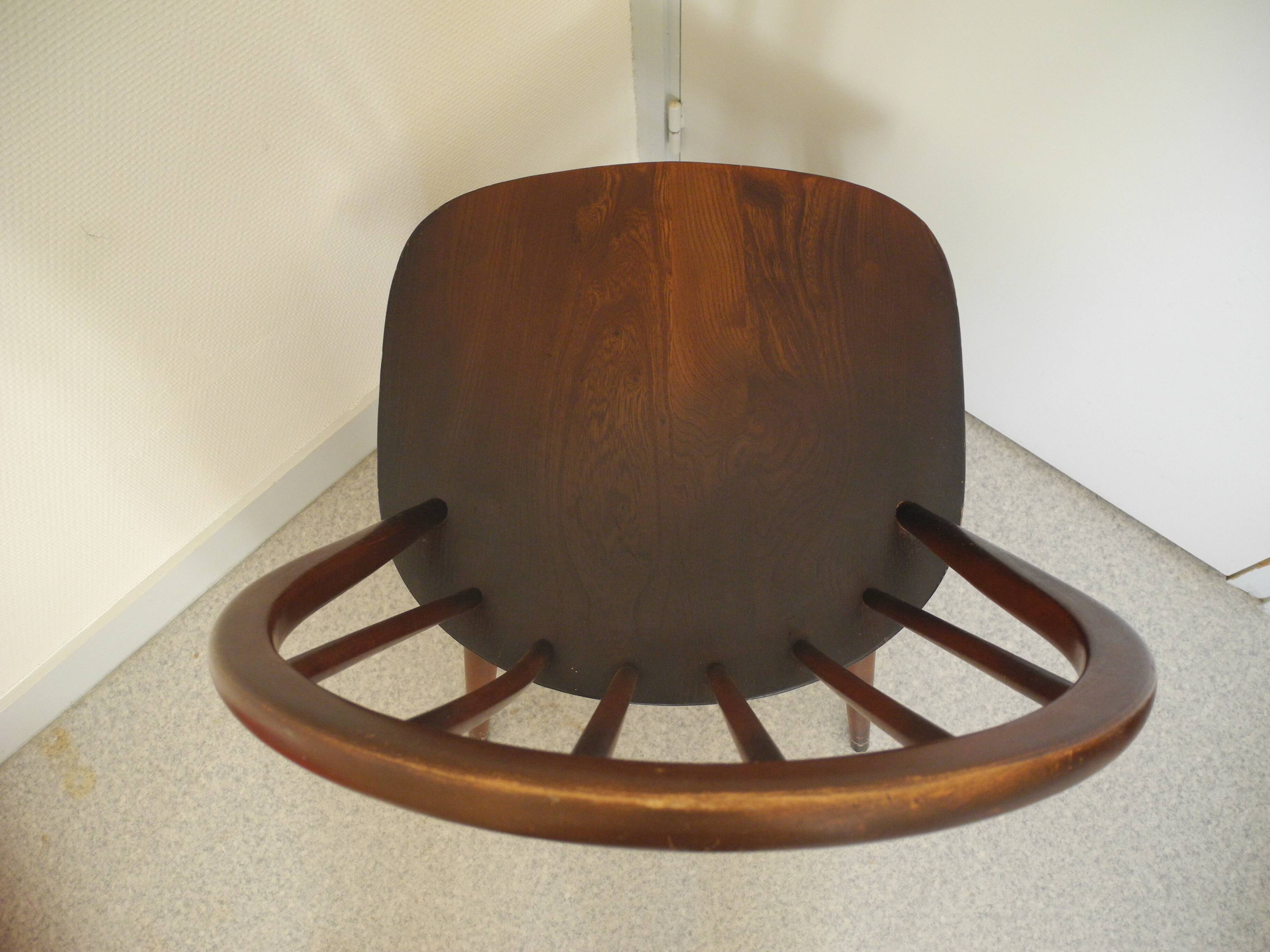 pair of Ercol Windsor BSHG 1960 2056 vintage decor dining chairs 60s