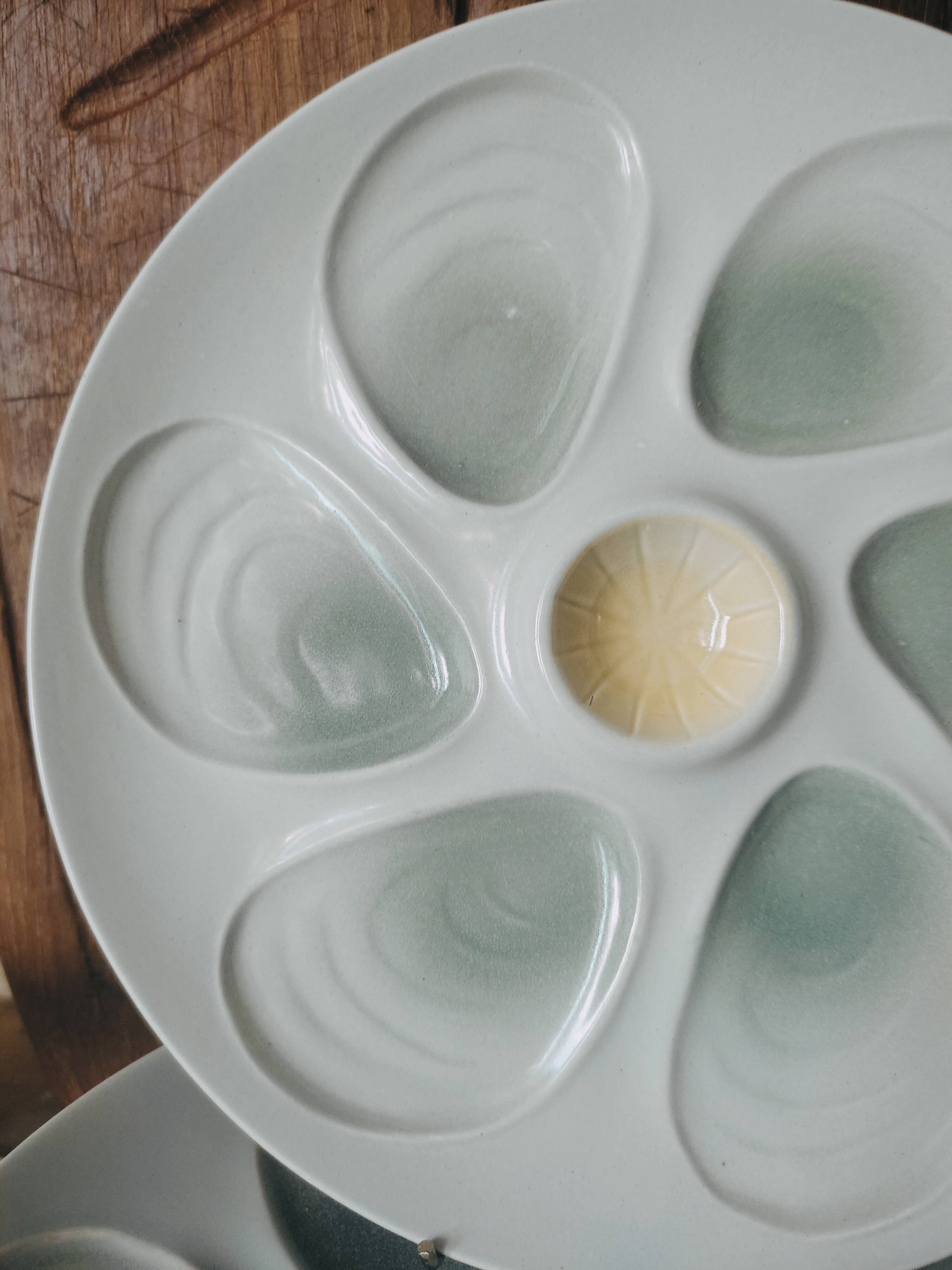 8 oyster plates in slurry by salins