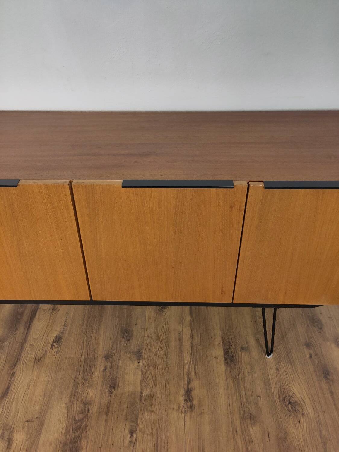 Scandinavian teak and metal sideboard