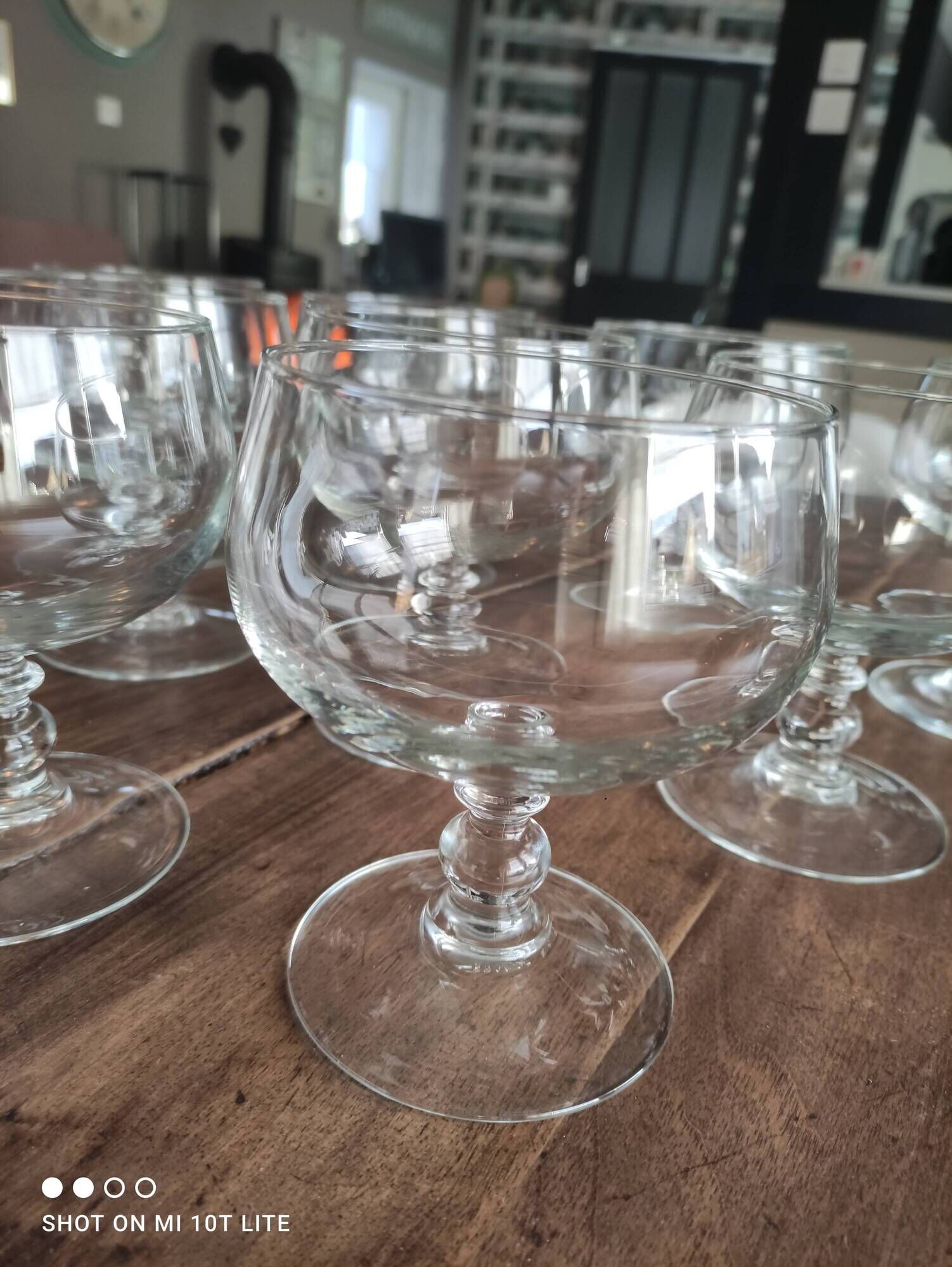 Set of 9 dessert cups, ice cream or crystalline fruit salad